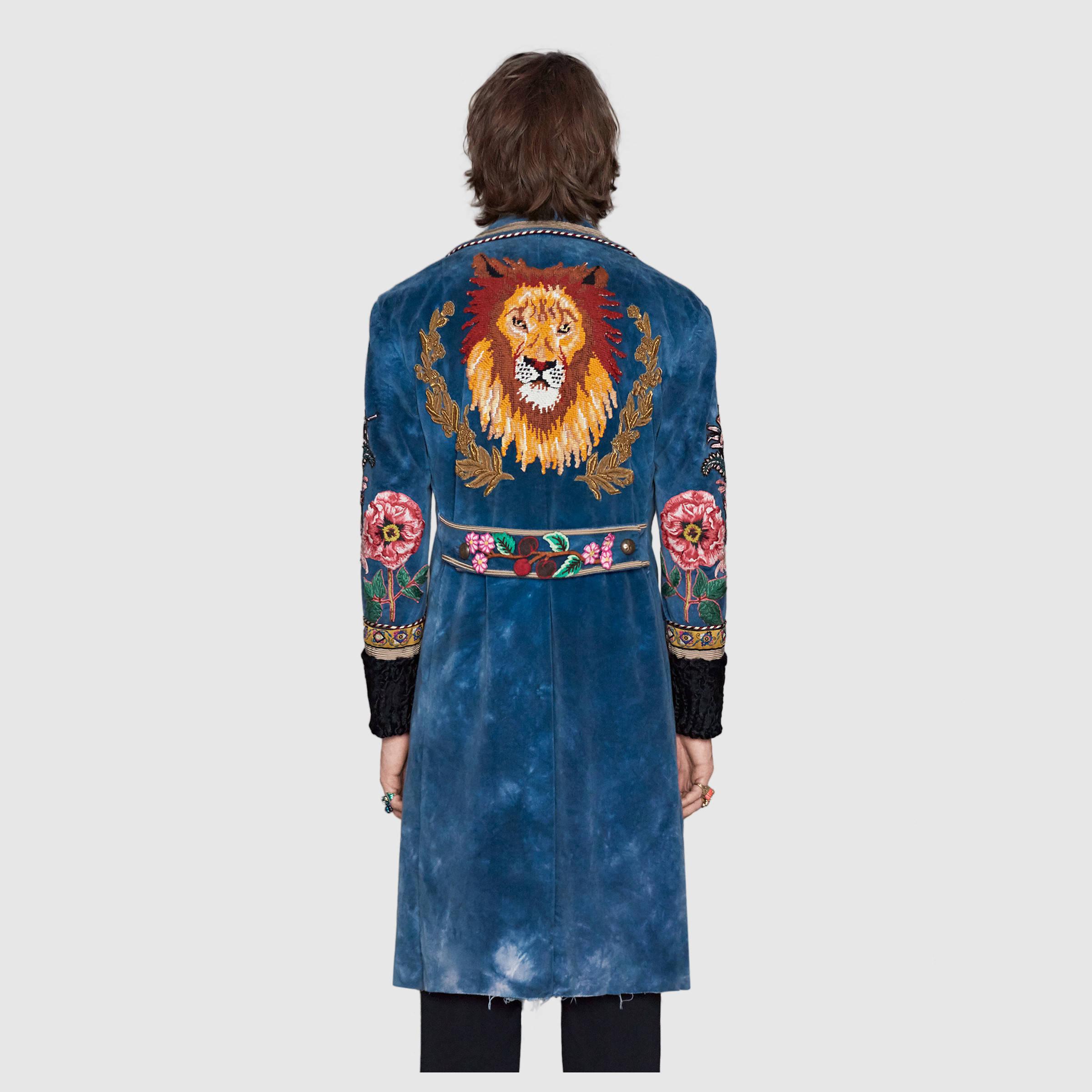Gucci embroidered coat discount